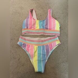 SHEIN Rainbow Bikini Size Large
